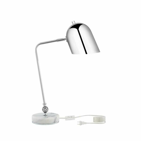 Lighting Business Craig Marble Stone Base & Metal Table Lamp, Chrome LI3645386